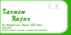 karmen major business card